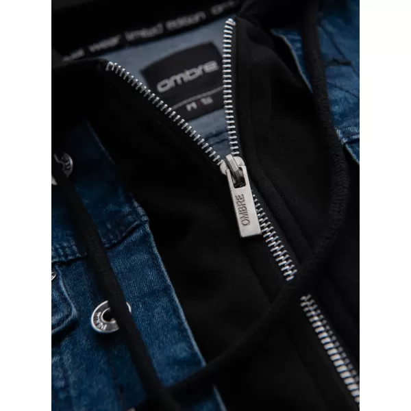  Jacke OMBRE OM-JADJ-0220 BLAU UND SCHWARZ 