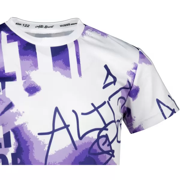  Funktionaler t -Shirt -Prämie von Kindern ALTISPORT VOJ/ALK076TR01 VIOLETT/WEIß 