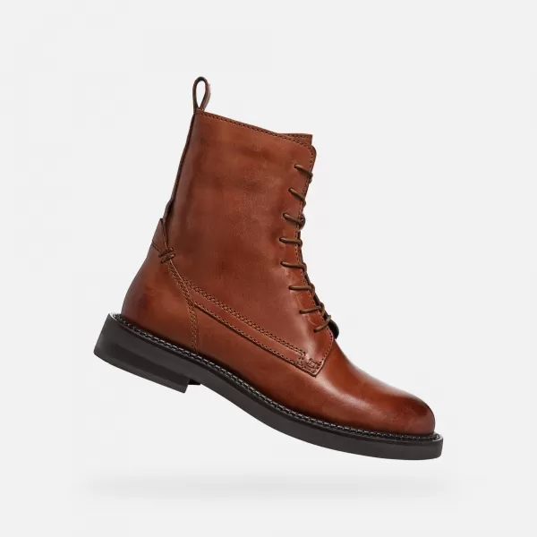  Damen-Stiefeletten GEOX SERILDA HELLBRAUN 