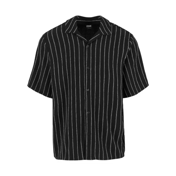  Herrenhemd URBAN CLASSICS TB7342 SCHWARZ/CREMEWEIß 