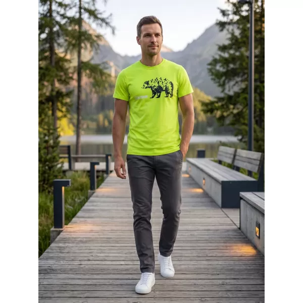  Herren t -Shirt mit kurzen Ärmeln ALTISPORT ALM193129 KALK 