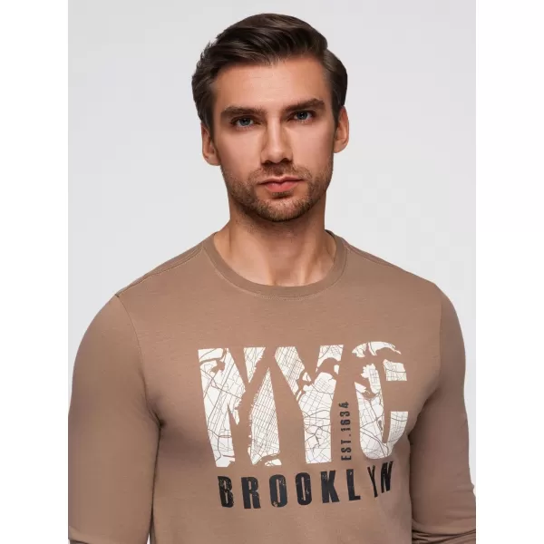  Hemd OMBRE OM-LSPT-0131 HELLBRAUN 