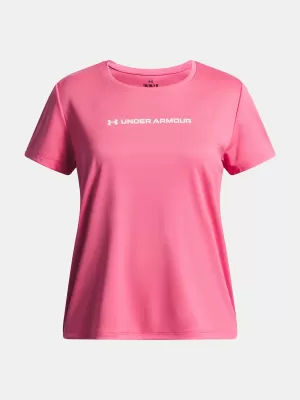Mädchen-T-Shirt UNDER ARMOUR TECH WORDMARK GRAPHIC SS 6005136-672 ROSA