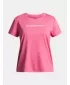 Mädchen-T-Shirt UNDER ARMOUR TECH WORDMARK GRAPHIC SS 6005136-672 ROSA