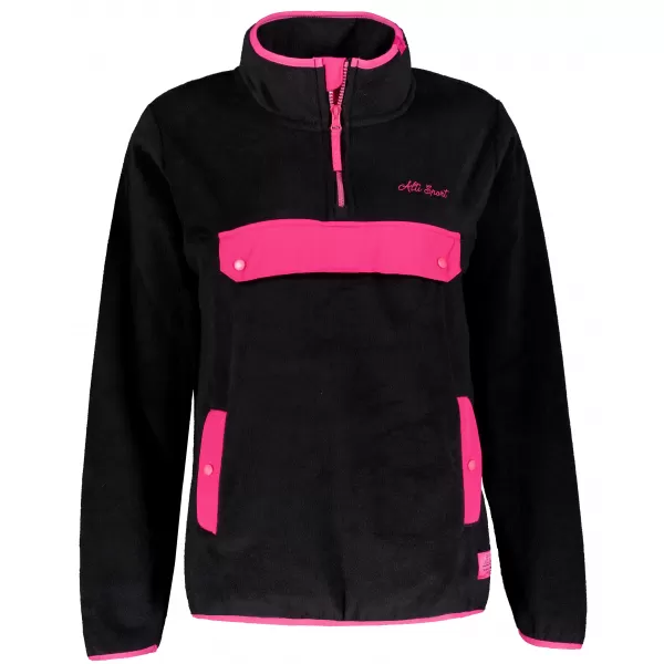  Fleece-Sweatshirt für Damen ALTISPORT GEMMY SCHWARZ 