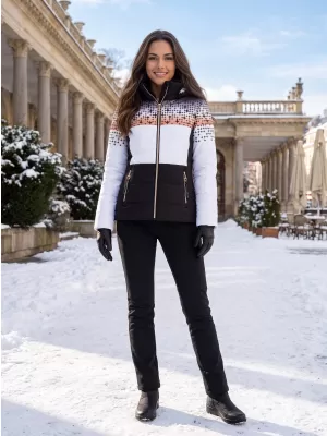 Winterjacke für Damen KIXMI VANIKA SCHWARZ/WEIß