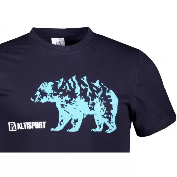  Herren t -Shirt mit kurzen Ärmeln ALTISPORT ALM193129 MEERESBLAU 