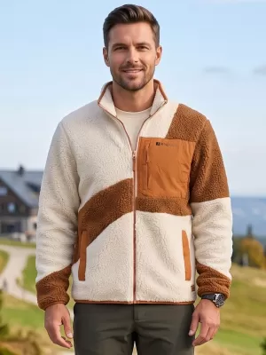 Fleece-Sweatshirt für Herren ALTISPORT GANAN BEIGE