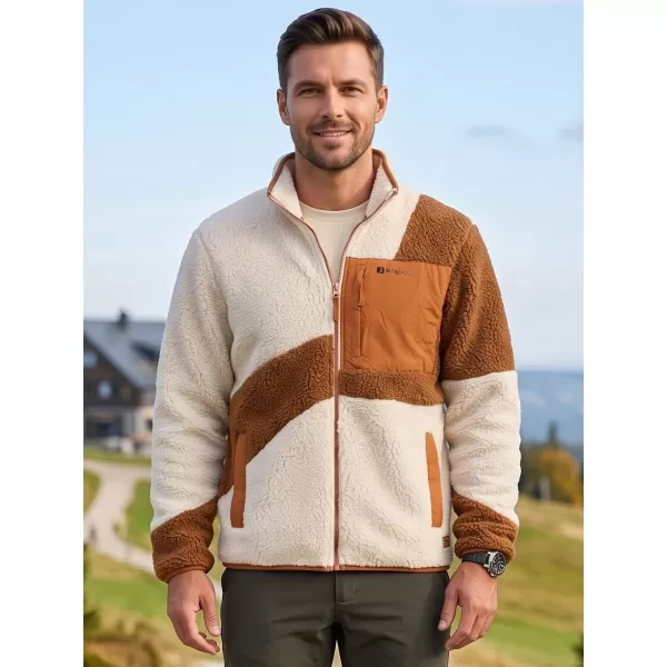  Fleece-Sweatshirt für Herren ALTISPORT GANAN BEIGE 