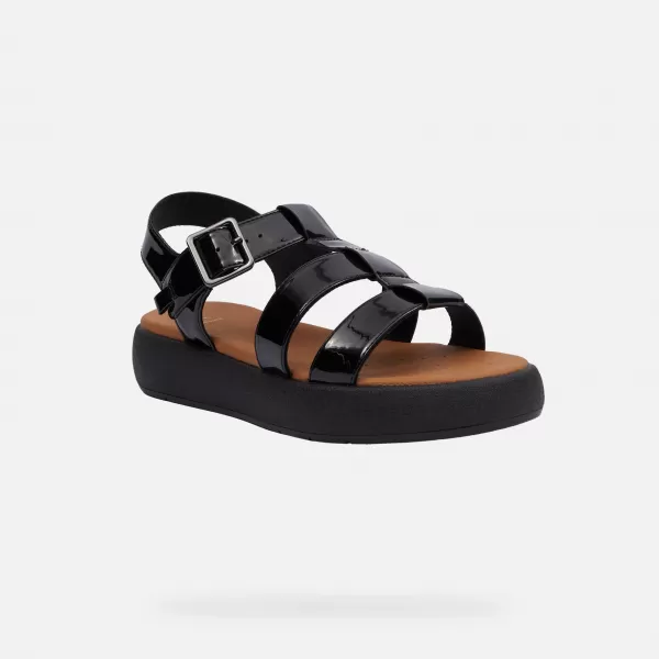 Damensandalen GEOX CAMALEI SCHWARZ 