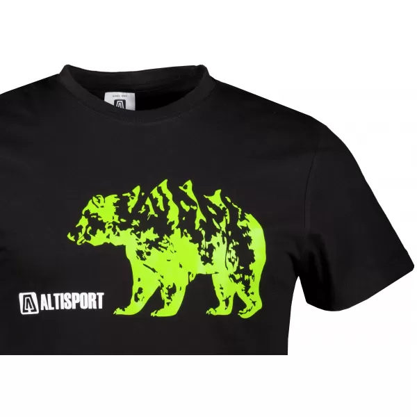  Herren t -Shirt mit kurzen Ärmeln ALTISPORT ALM193129 SCHWARZ -GREEN 
