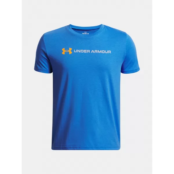  T-Shirt für Jungen UNDER ARMOUR UA B LOGO WORDMARK SS BLAU 