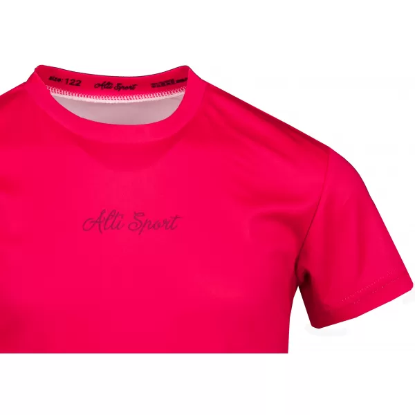  Funktionaler t -Shirt -Prämie von Kindern ALTISPORT VOJ/ALK075TR01 LEUCHTEND ROT 
