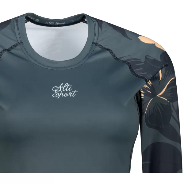  Frauen funktionales t -Shirt mit langen Ärmeln Premium ALTISPORT VOJ/ALW115TR03 DUNKELGRAU 