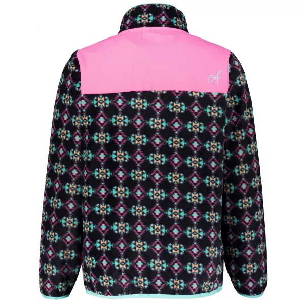  Fleece-Sweatshirt für Damen ALTISPORT GENESIS SCHWARZ/HELLBEIGE 
