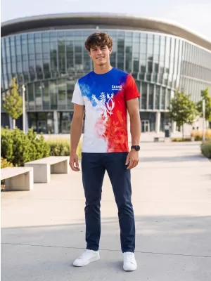 Männer funktionaler T -Shirt Premium ALTISPORT VOJ/ALM118TR01 FLAGGE/LÖWEN