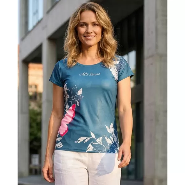  Frauen Freizeit t -Shirt Premium ALTISPORT VOJ/ALW119TR06 SMARAGD 