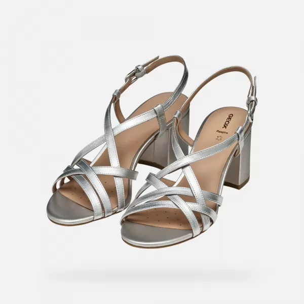  Damensandalen GEOX VIRNILISA 65 S SILBER 
