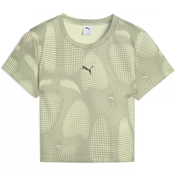  Damen-T-Shirt PUMA DARE TO AOP BABY TEE 63214582 LUX-ARMEE 