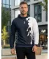 Funktionaler Sweatshirt -Premium von Männern ALTISPORT VOJ/ALM112MI01 SCHWARZ-WEIß