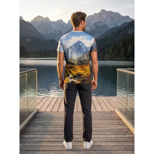  Herren Freizeithemd Premium ALTISPORT VOJ/ALM116TR06 BERGE MIT FELD 
