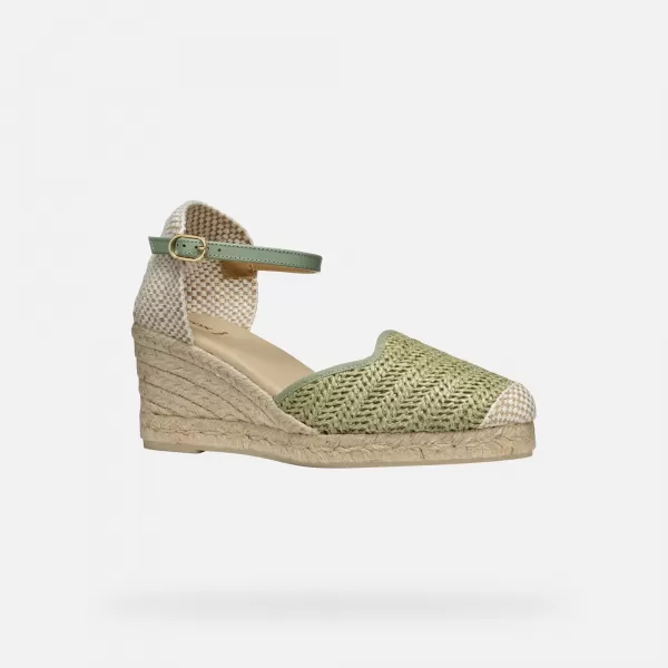  Damensandalen GEOX GELSA LOW HELLGRÜN 