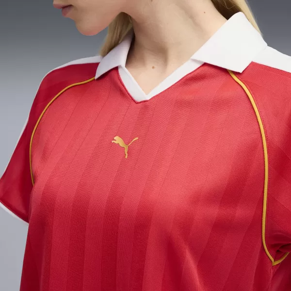  Damentrikot PUMA T7 RELAXED FOOTBALL JERSEY 63215711 FÜR ALLE ZEITEN ROT 