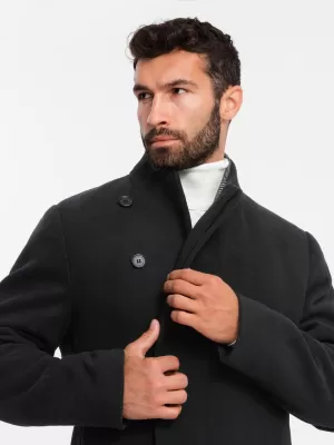 Männlicher Mantel OMBRE OM-COWC-0141 SCHWARZ