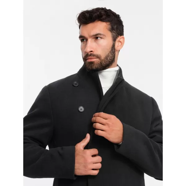  Männlicher Mantel OMBRE OM-COWC-0141 SCHWARZ 
