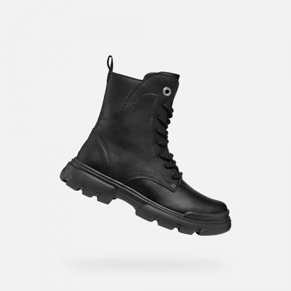  Stiefeletten für Mädchen GEOX JUNETTE J56HVB000BCC9999 SCHWARZ 