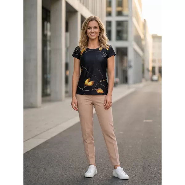  Damen Freizeitshirt Premium ALTISPORT VOJ/ALW097TR06 GOLDENE BLÄTTER 