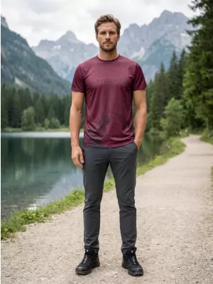 Herren Freizeithemd Premium ALTISPORT VOJ/ALM121TR06 WEINROT