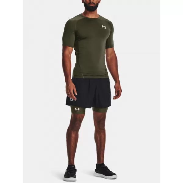  Herren-T-Shirt UNDER ARMOUR UA HG ARMOUR COMP SS 1361518-390 GRÜN 