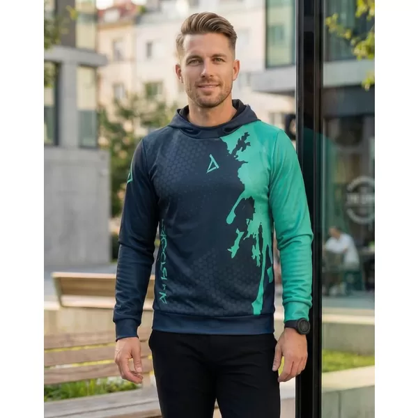  Funktionaler Sweatshirt -Premium von Männern ALTISPORT VOJ/ALM112MI01 SCHWARZ-TYRKYS 