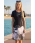 Erweitertes Premium-T-Shirt für Damen ALTISPORT VOJ/ALW090SAT02 SCHWARZ