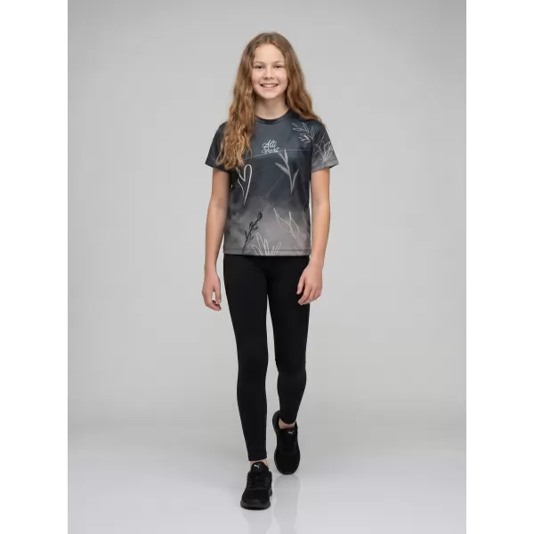  Funktionaler t -Shirt -Prämie von Kindern ALTISPORT VOJ/ALK083TR01 SCHWARZ UND WEIß 