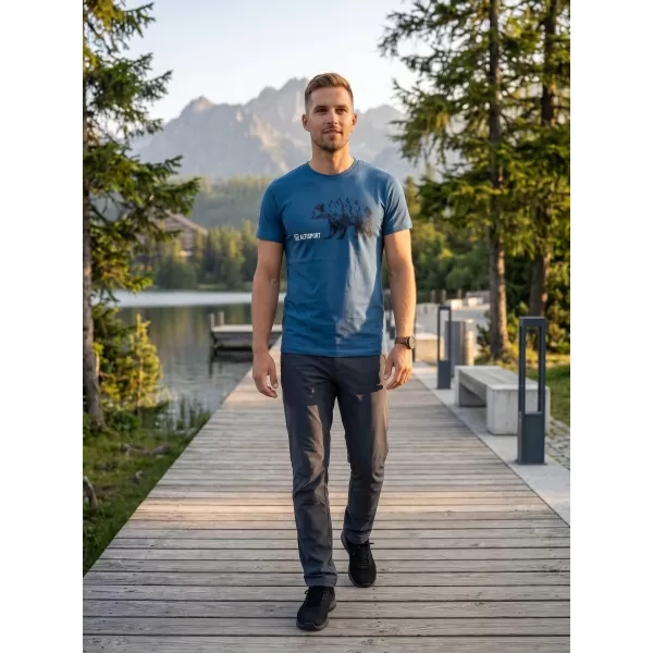  Herren t -Shirt mit kurzen Ärmeln ALTISPORT ALM193129 DENIM 