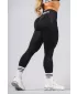 Nahtlose Extra-Push-up-Leggings mit hoher Taille FLOW SEAMLESS 496 BLACK Nebbia