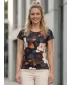 Damen Freizeitshirt Premium ALTISPORT VOJ/ALW097TR06 WEIß/ORANGE/BLUMEN