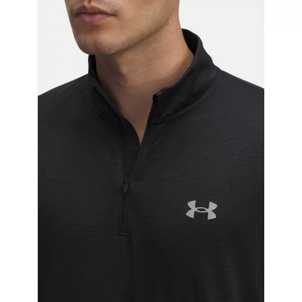  Herren-T-Shirt UNDER ARMOUR UA LAUNCH 1/4 ZIP 6005542-001 SCHWARZ 