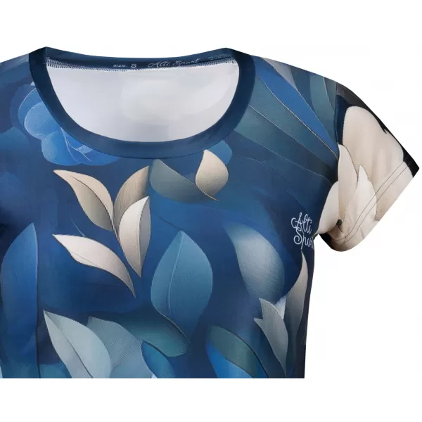  Damen Freizeitshirt Premium ALTISPORT VOJ/ALW097TR06 BLAUE BLUMEN 