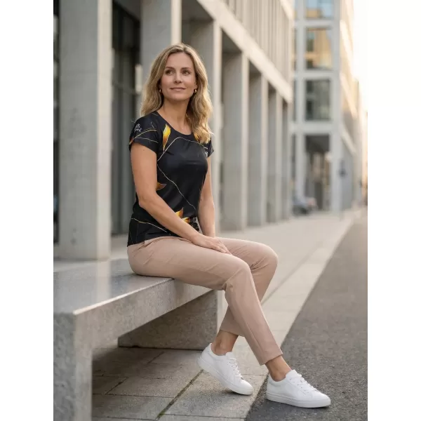  Damen Freizeitshirt Premium ALTISPORT VOJ/ALW097TR06 GOLDENE BLÄTTER 