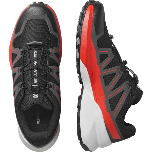  Herrenschuhe SALOMON SPEEDCROSS PEAK SCHWARZ/ASPHALT/FEUERROT 