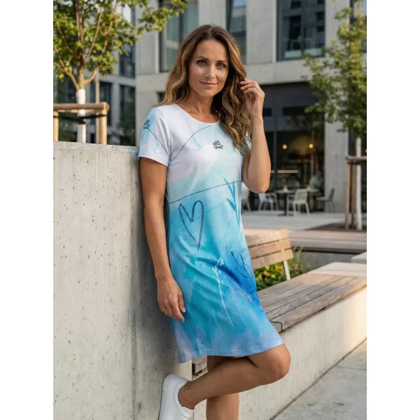  Erweitertes Premium-T-Shirt für Damen ALTISPORT VOJ/ALW083SAT02 WEIß BLAU 