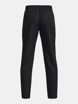 Hosen für Jungen UNDER ARMOUR UA SPORTSTYLE WOVEN PANTS 1370184-001 SCHWARZ