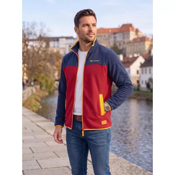  Fleece-Sweatshirt für Herren ALTISPORT GAMEL BURGUND 
