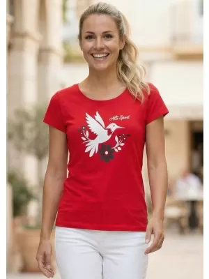 Frauen t -Shirt mit kurzen Ärmeln ALTISPORT ALW192122 ROT