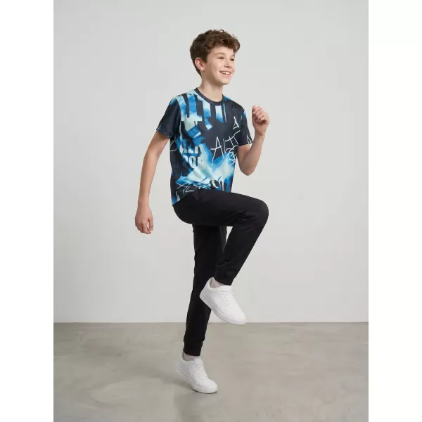  Funktionaler t -Shirt -Prämie von Kindern ALTISPORT VOJ/ALK076TR01 BLAU -BLACK 