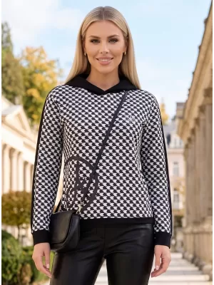 Damen-Sweatshirt ALTISPORT GILL SCHWARZ/WEIß