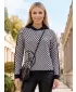 Damen-Sweatshirt ALTISPORT GILL SCHWARZ/WEIß